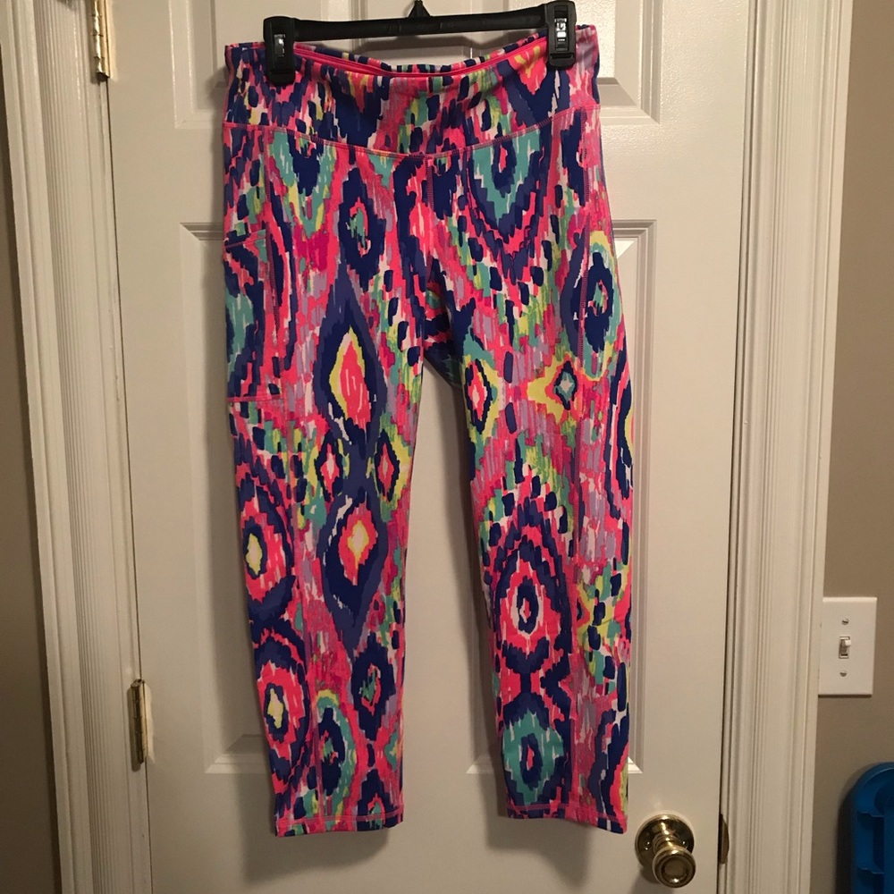 Lilly Pulitzer luxletic midi leggings large NWT